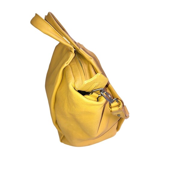 LIEBESKIND Berlin Mustard Leather Shoulder Hobo Bag Large With Shoulder Strap - Picture 7 of 16